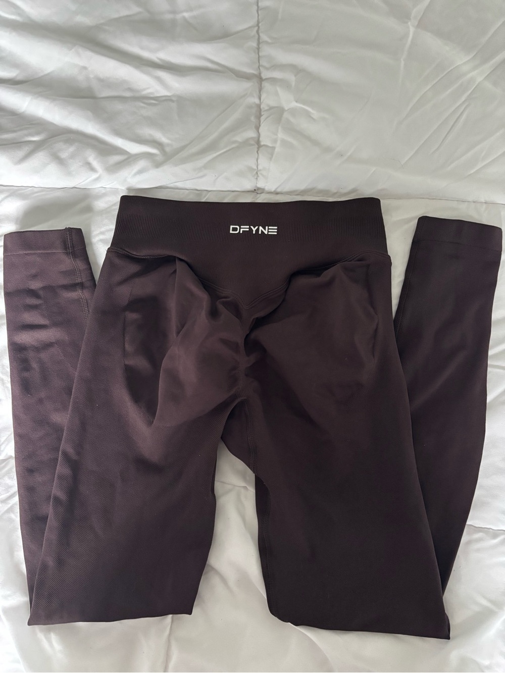 DFYNE dark brown leggings